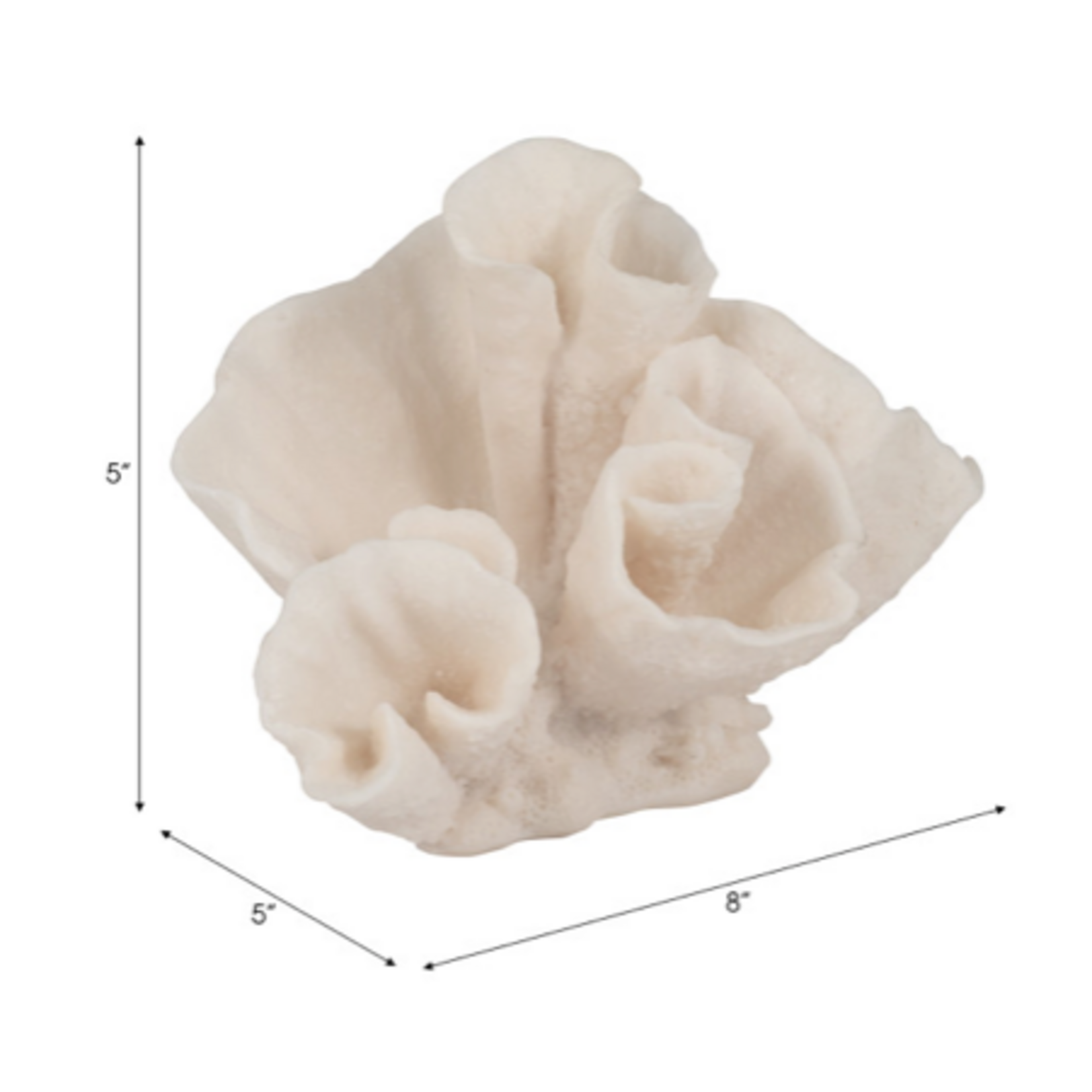 Outside The Box 8" Coastal Coral Ivory Resin Sculpture