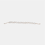 Outside The Box 48" Harlan Frosted White Beaded Glass Garland