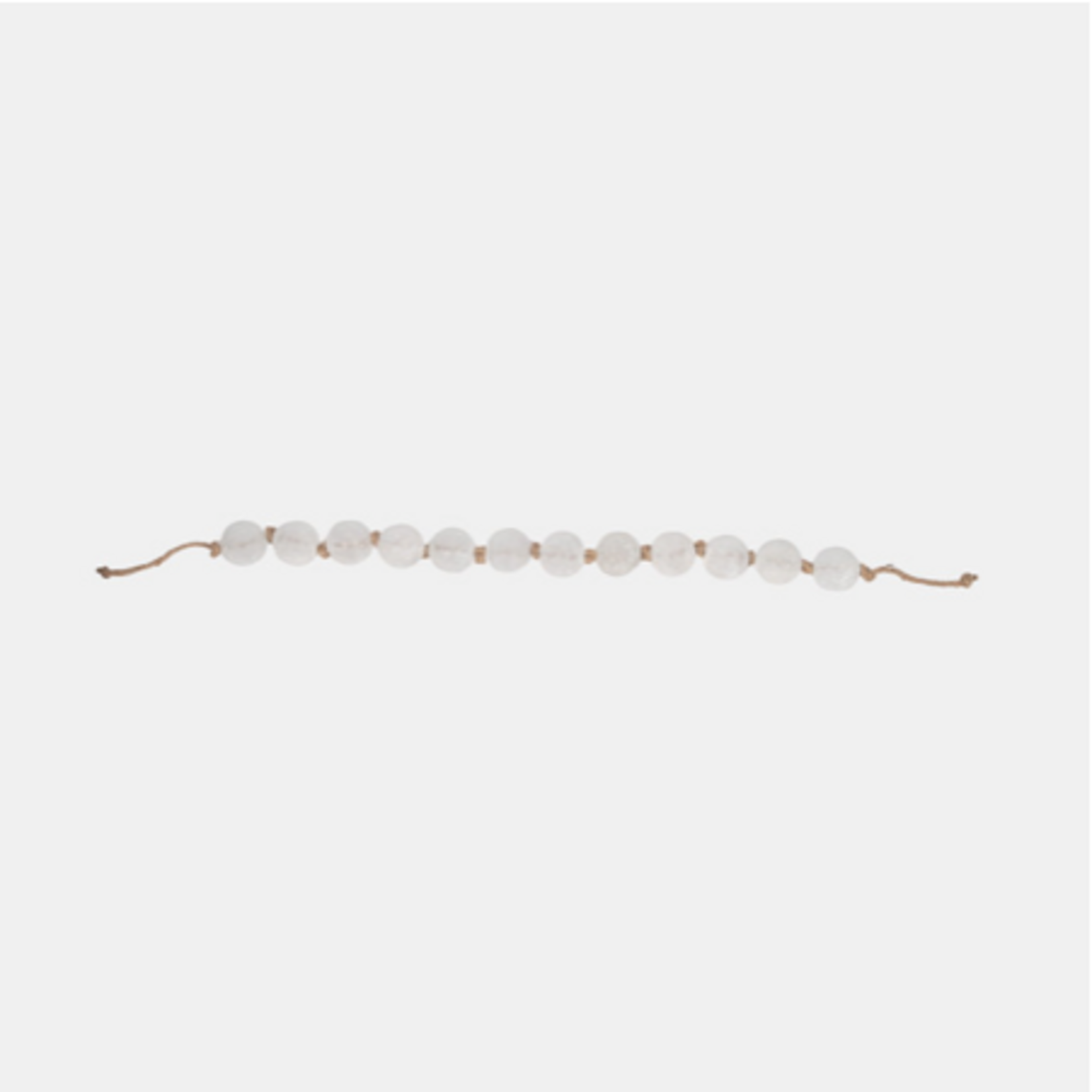 Outside The Box 48" Frosted White Beaded Glass Garland