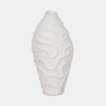 Outside The Box 16" White Coastal Coral Resin Vase