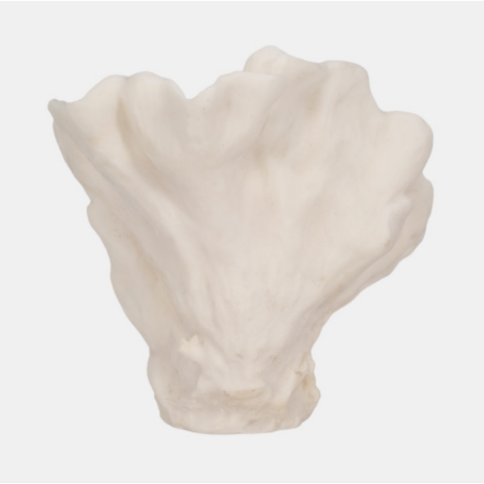 Outside The Box 12" Coastal Ivory Coral Fan  Resin Sculpture