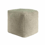 Outside The Box 18x18x18 Green Hand Woven 100% Polyester Square Ottoman / Pouf