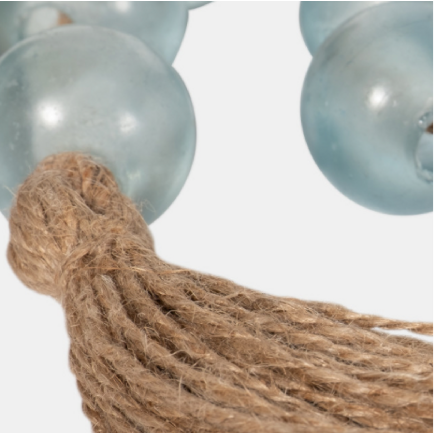 Outside The Box 34" Blue Glass Beaded Garland W / Tassel