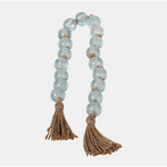 Outside The Box 34" Blue Glass Beaded Garland W / Tassel