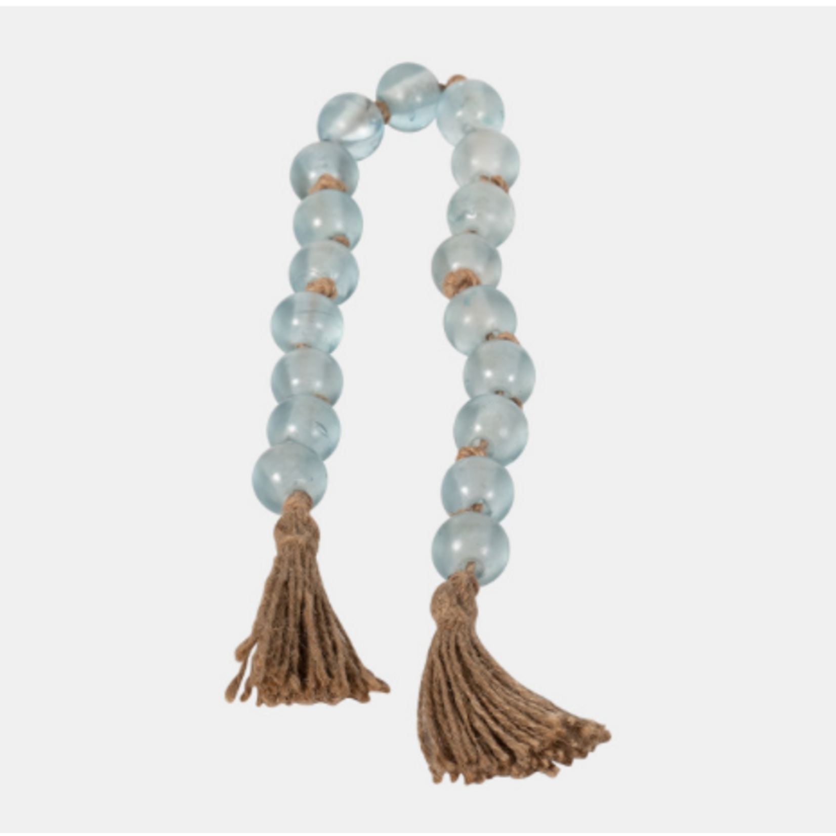 Outside The Box 34" Blue Glass Beaded Garland W / Tassel