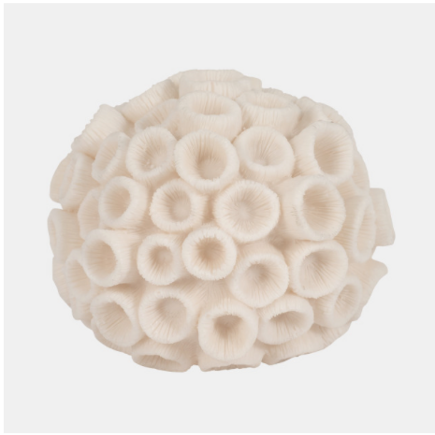 Outside The Box 6" Ivory Coastal Coral Resin Decorative Orb