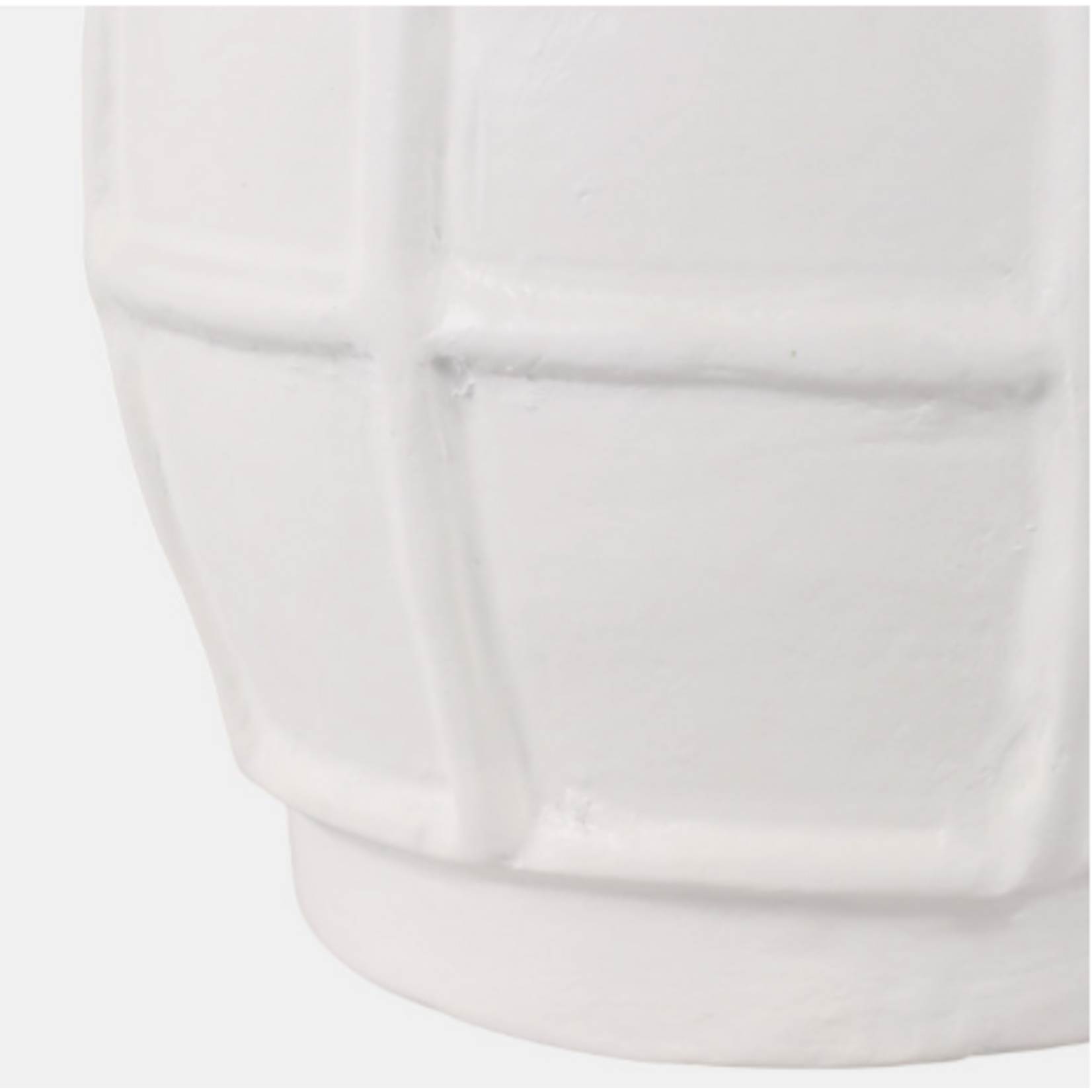 Outside The Box 14" Windowpane Paper Mache Ivory Vase