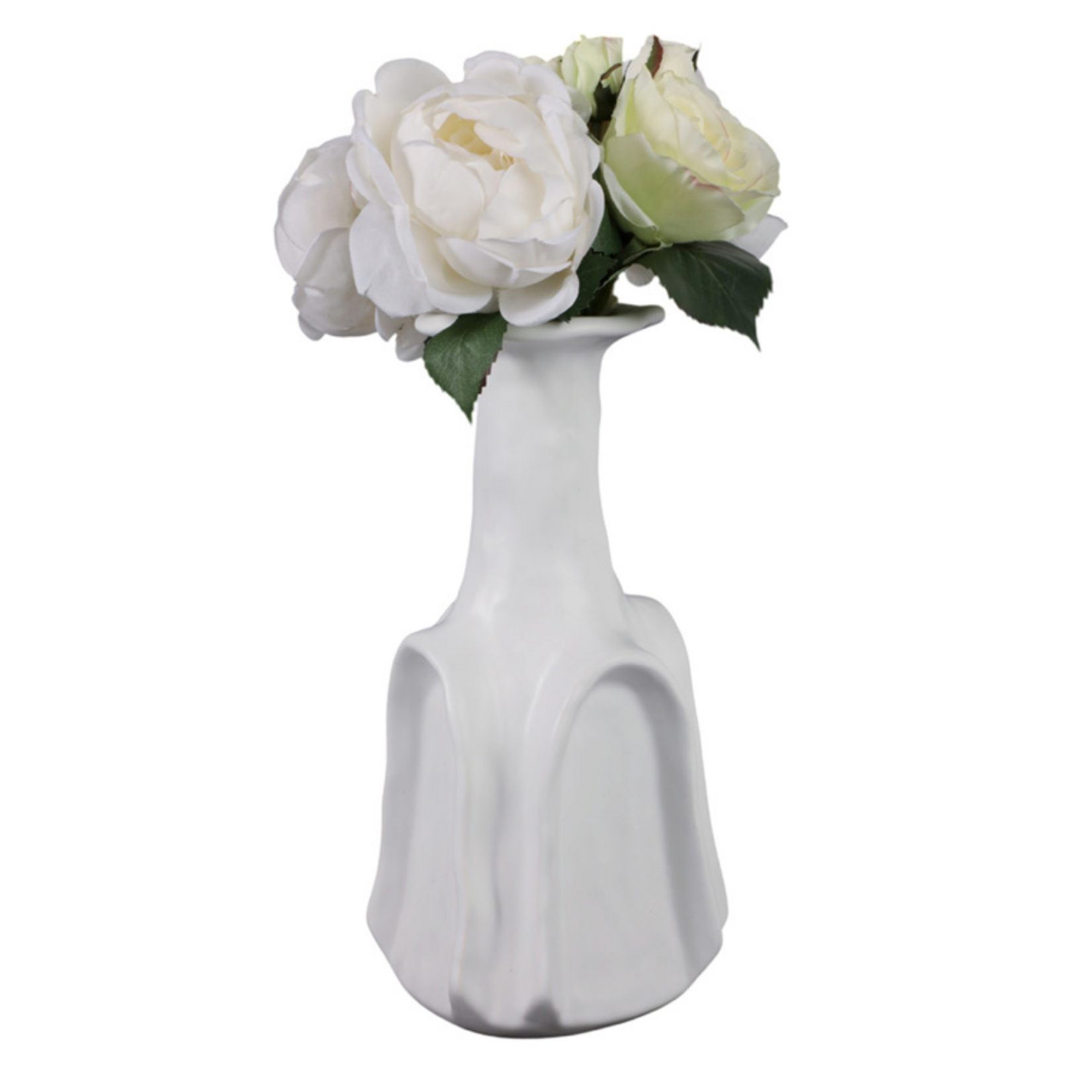Outside The Box 13" Fredonia White Stoneware Vase