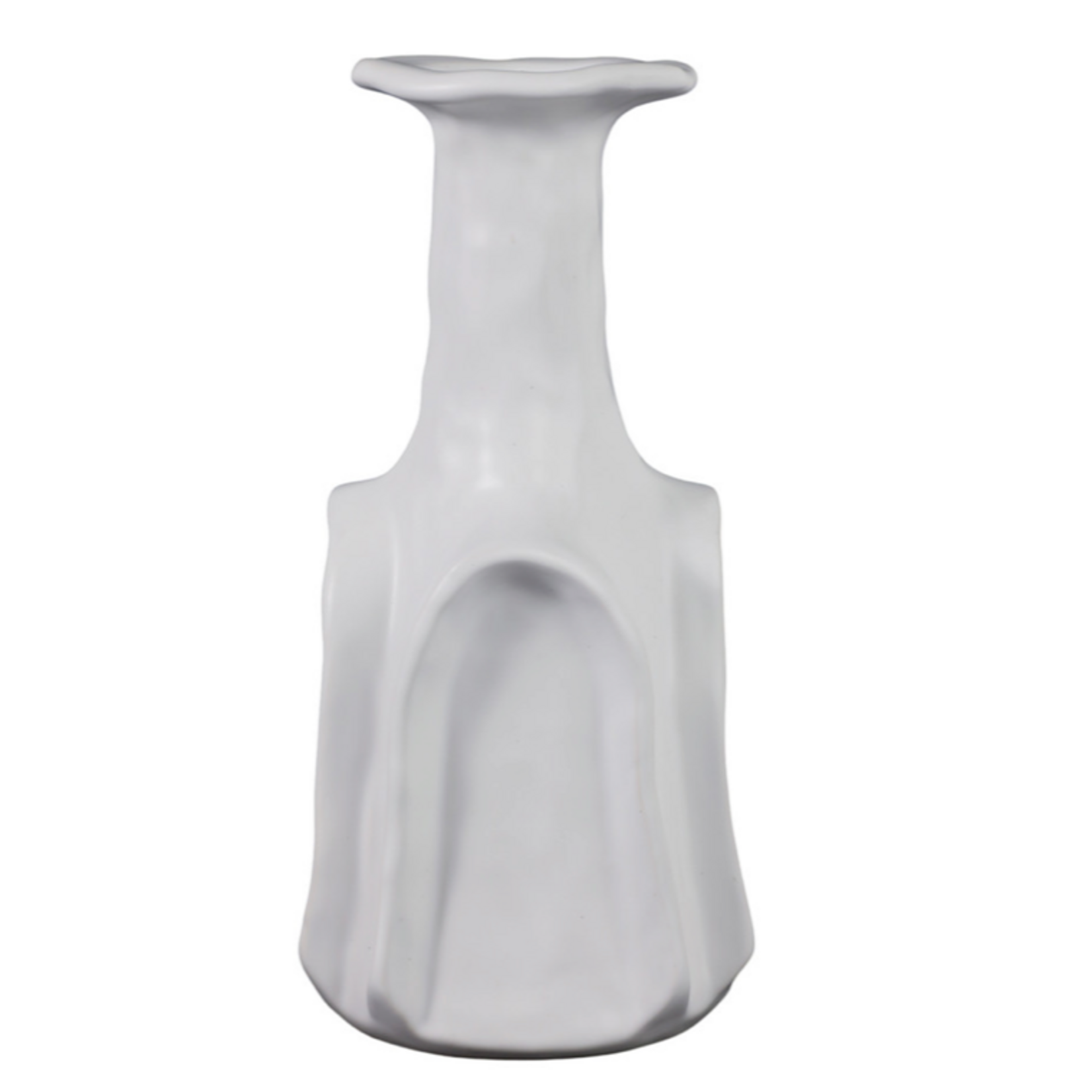 Outside The Box 13" Fredonia White Stoneware Vase