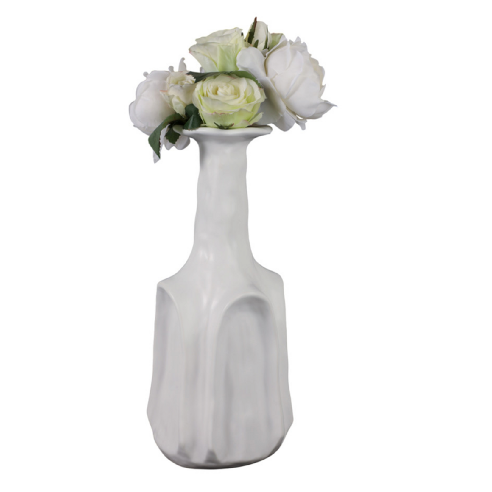 Outside The Box 17" Fredonia White Stoneware Vase