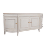 Outside The Box 83x20x35 Claude White Washed Bayur Wood 4 Door Sideboard
