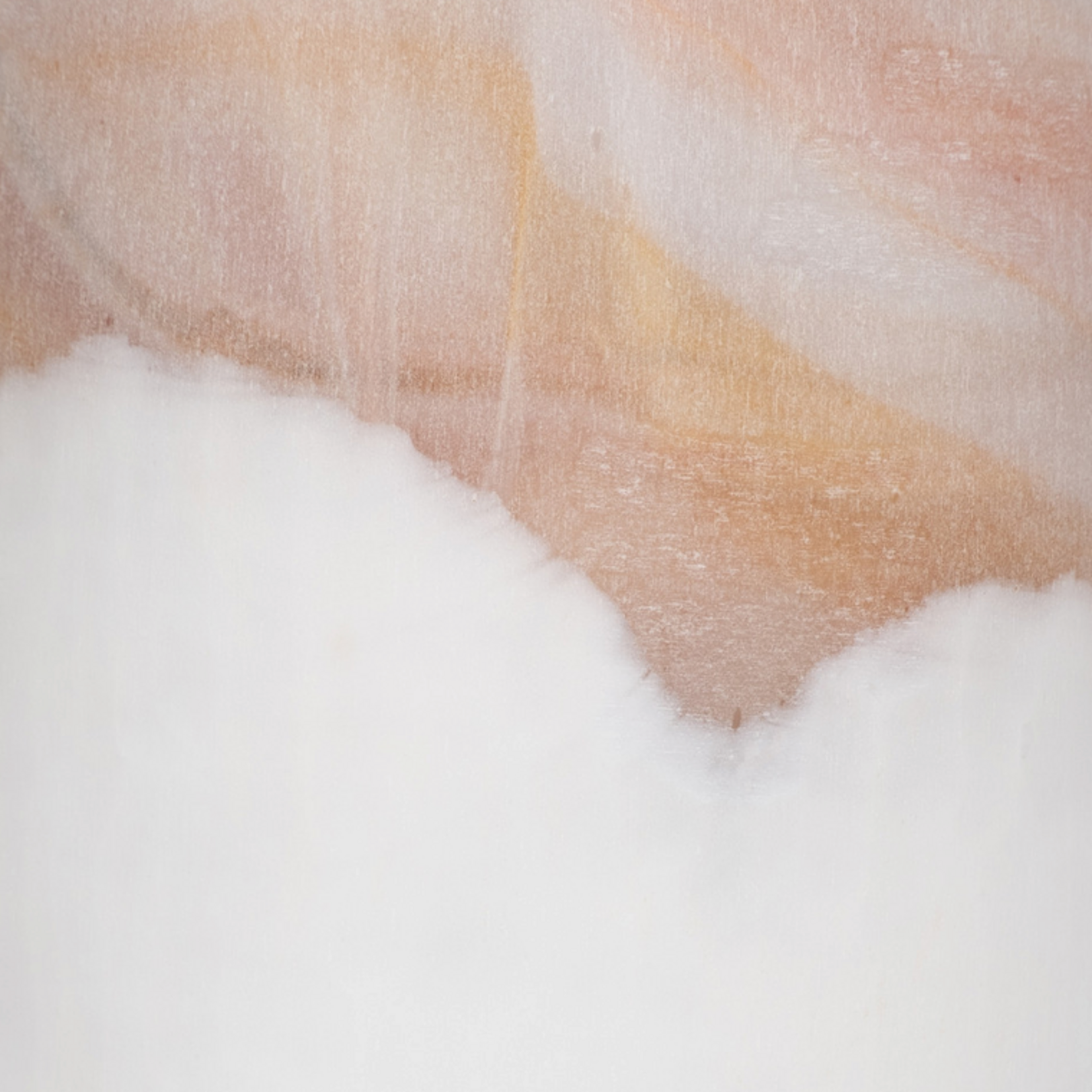 Outside The Box 24" Helvig Sand Marble & White Glass Vase