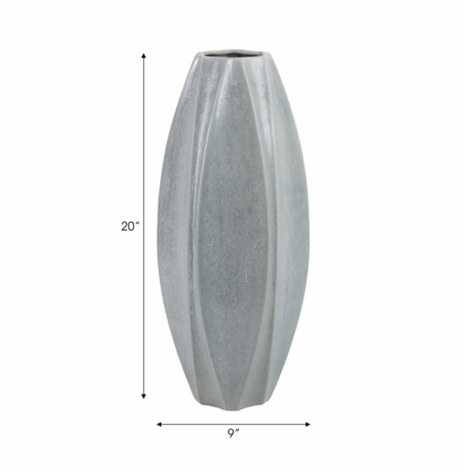 Outside The Box 20" Aveiro Portugal Gray Ceramic Vase