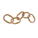 Outside The Box 30" Natural Rattan & Brass Decorative Oval Link Chain
