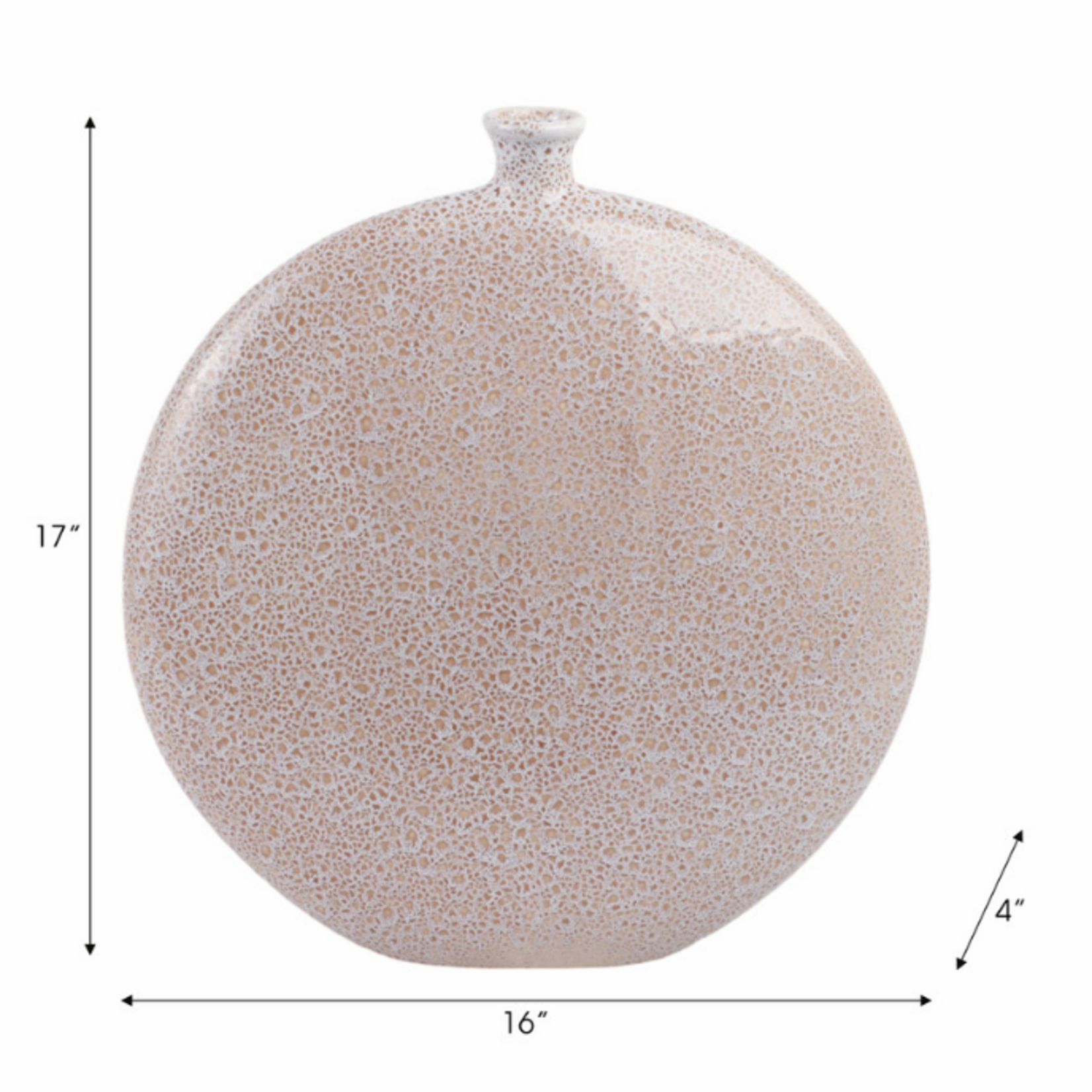 Outside The Box 17" Braga Portugal Cream Earthenware Ceramic Vase