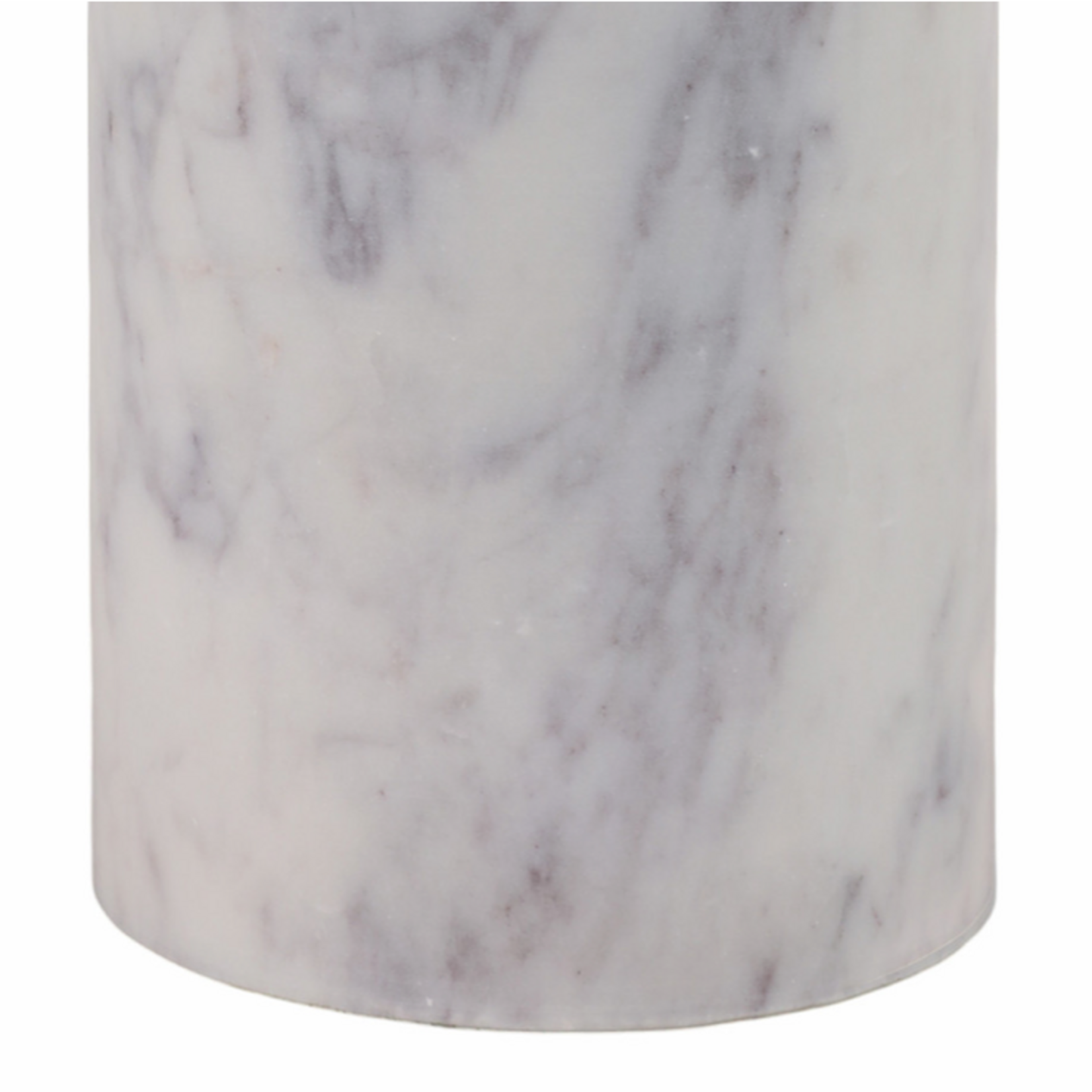 Outside The Box 24" Vanzella White Marble & Antique Brass Accent Table