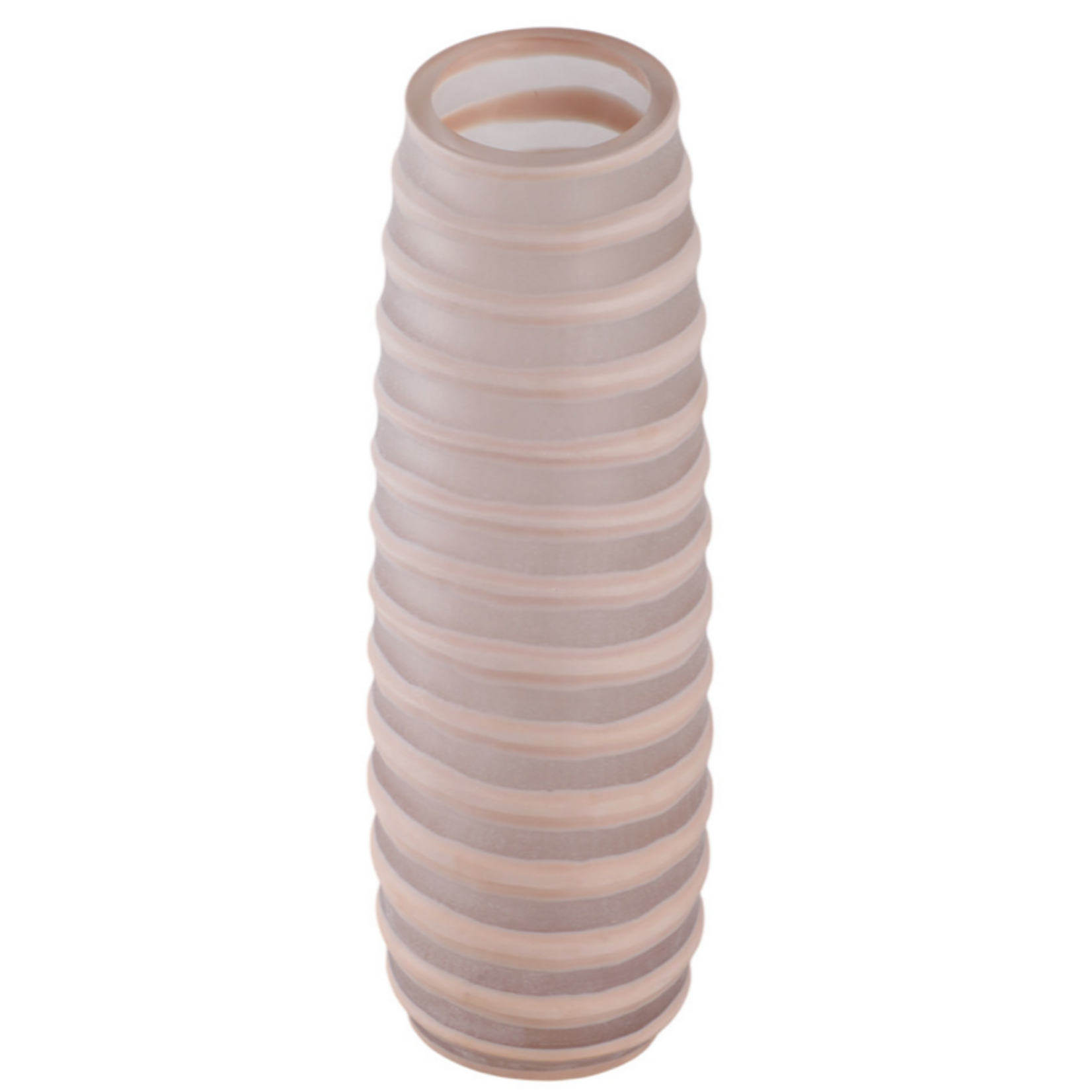 Outside The Box 15" Westerly Ivory Carved Glass Vase