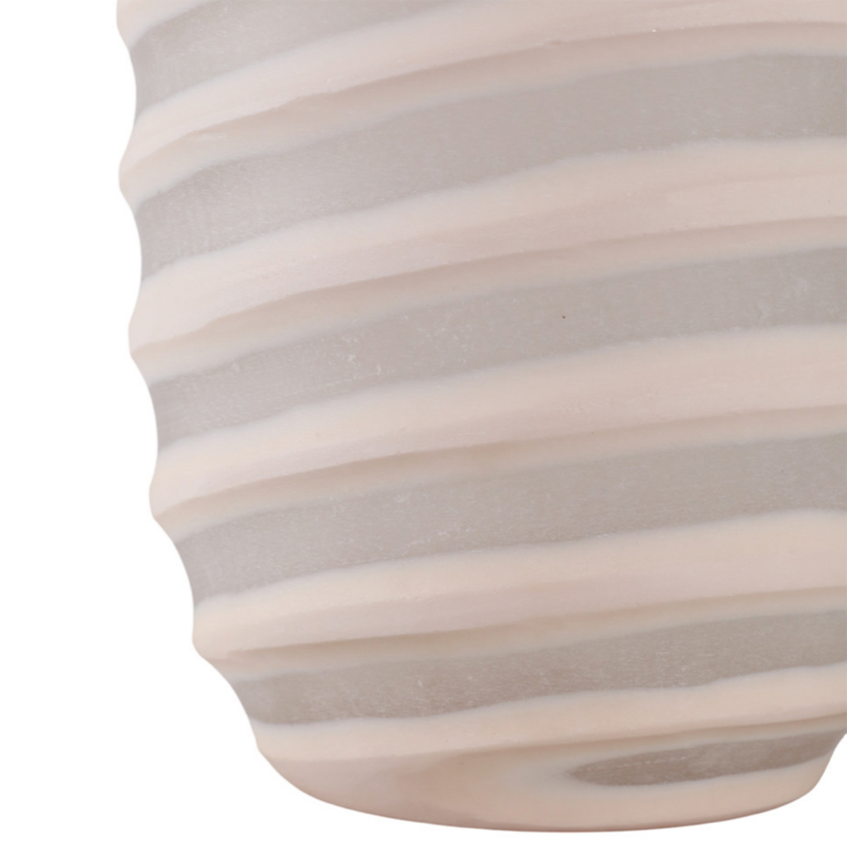 Outside The Box 17" Westerly Ivory & Frosted Carved Glass Vase
