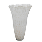 Outside The Box 20" Meira Ivory Bouquet Glass Vase