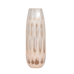 Outside The Box 18" Reed Tan Chiseled Vase