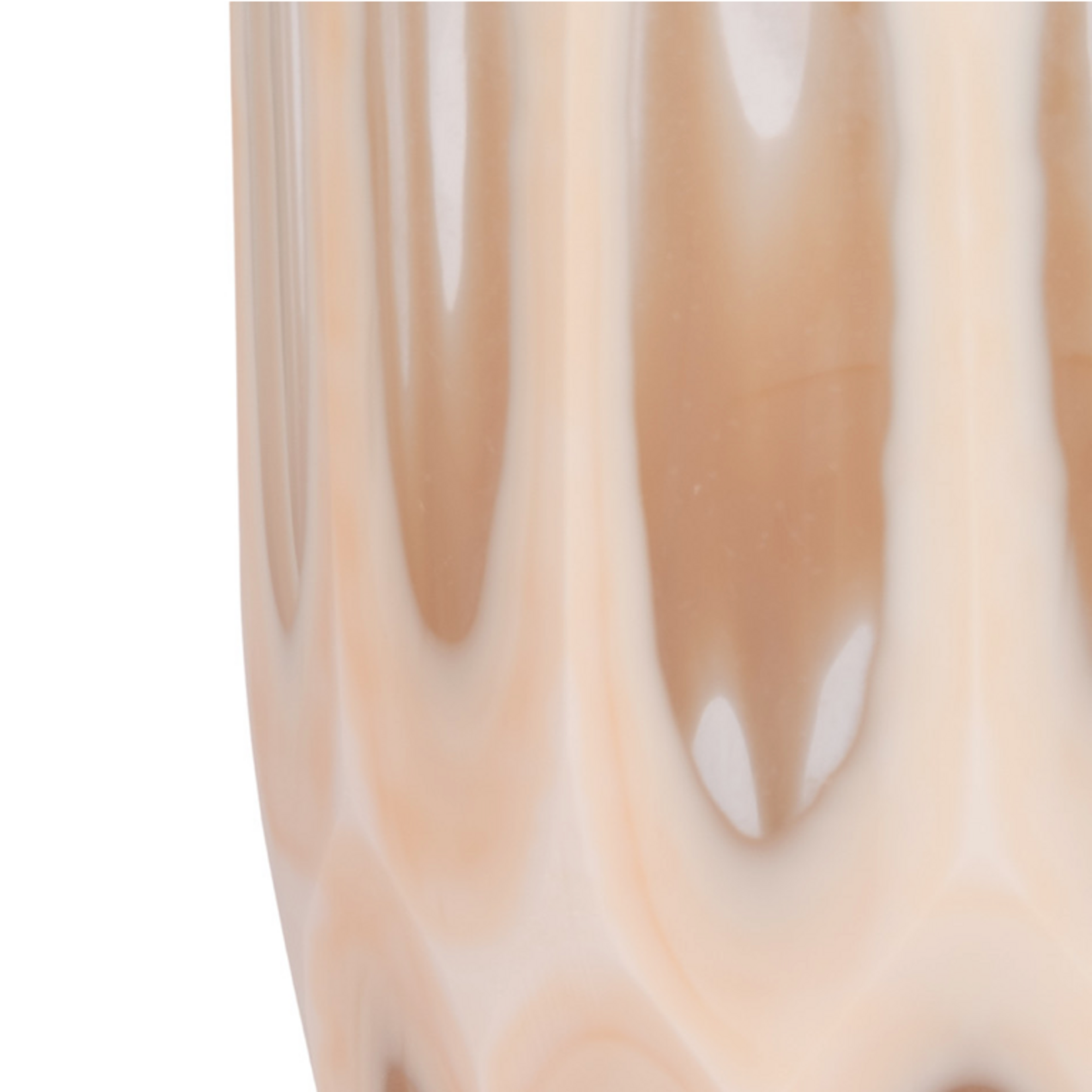 Outside The Box 18" Reed Tan Chiseled Vase