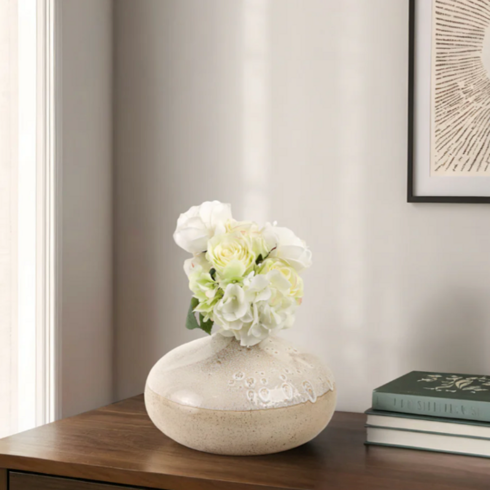 Outside The Box 8" Escoural Tan Portugal Ceramic Vase