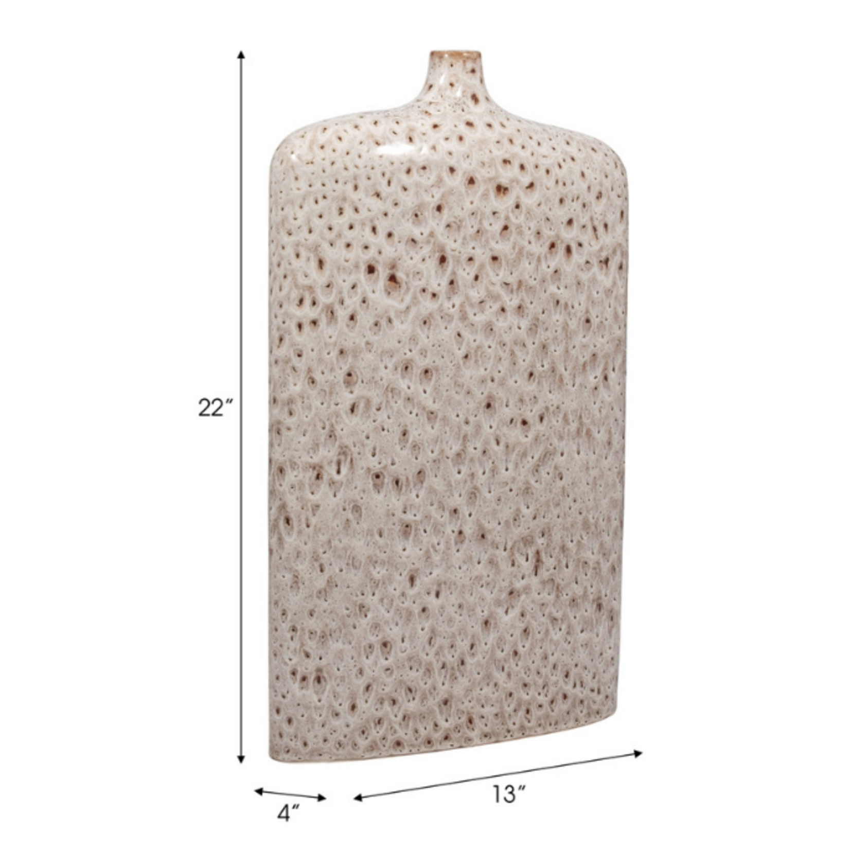 Outside The Box 22" Truman Beige Ceramic Vase