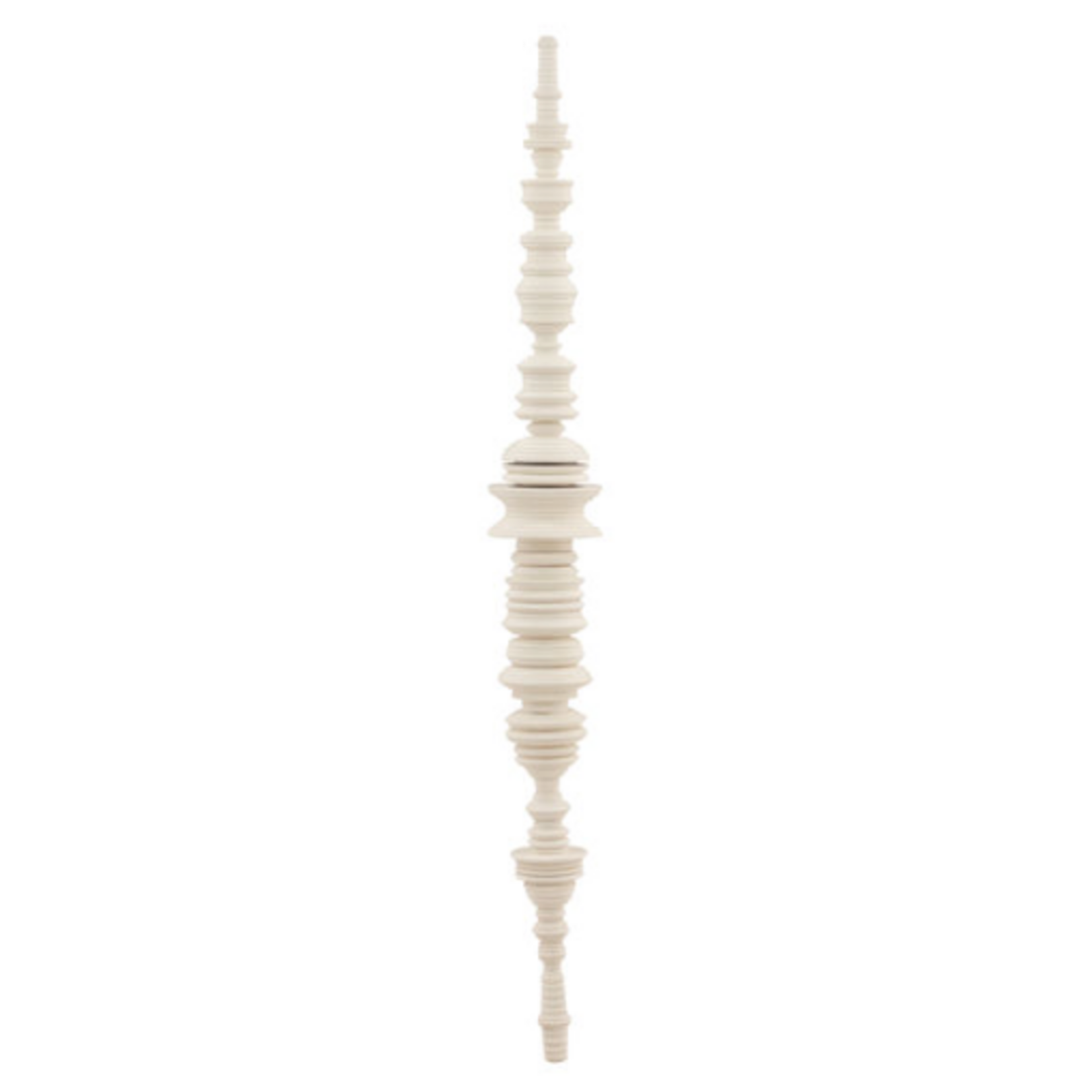 Outside The Box 70" Tiberius Off White Mahogany Wood Hanging Sculpture