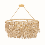 Outside The Box 18" Naxos Coconut Shell Hand Carved Beads Chandelier