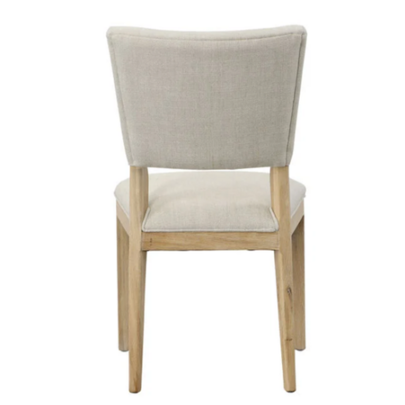 Outside The Box Lucile Light Sand Cotton Blend & Solid Oak Wood Dining Chair