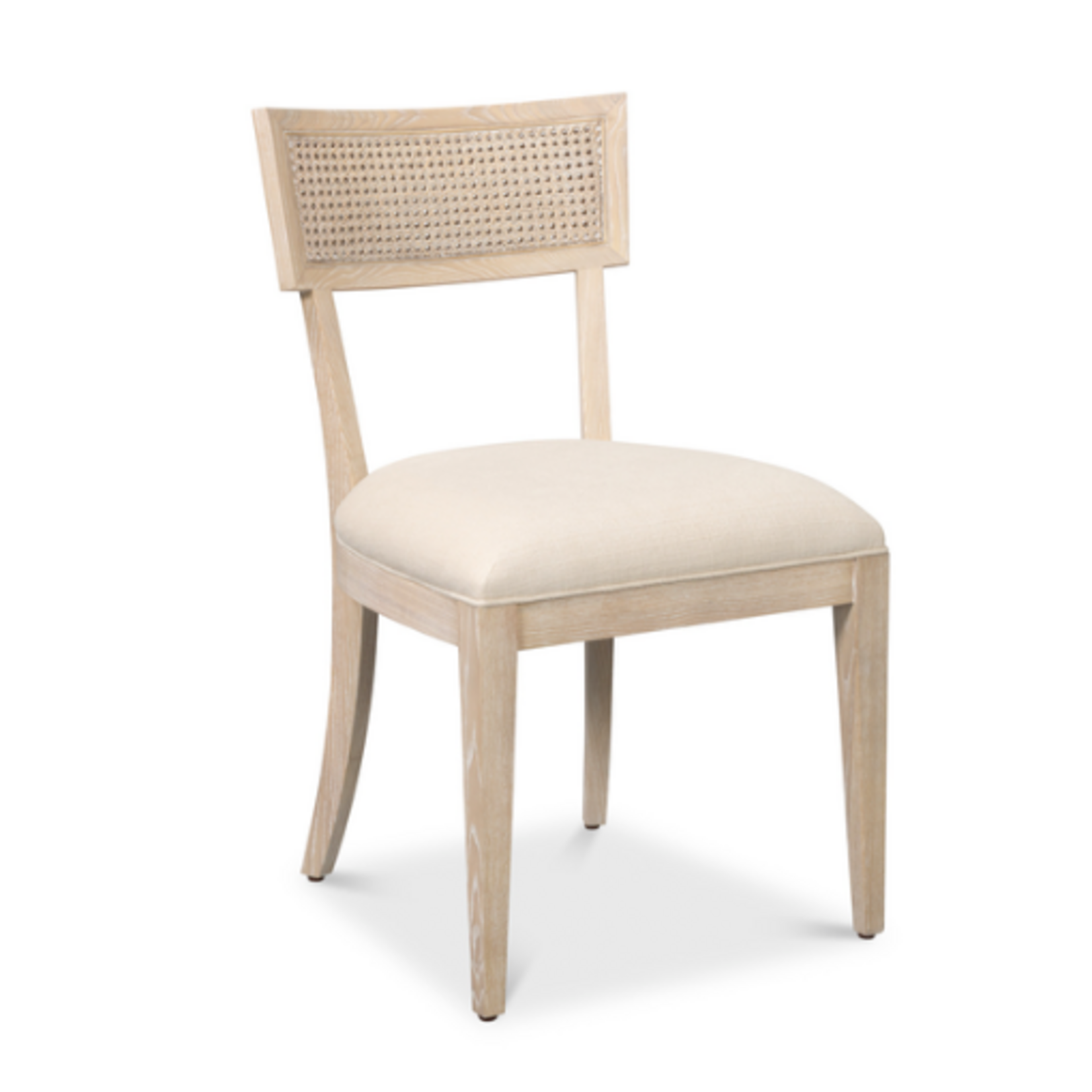 Outside The Box Ridge Cream Linen Performance & Bleached Oak Wood Dining Chair