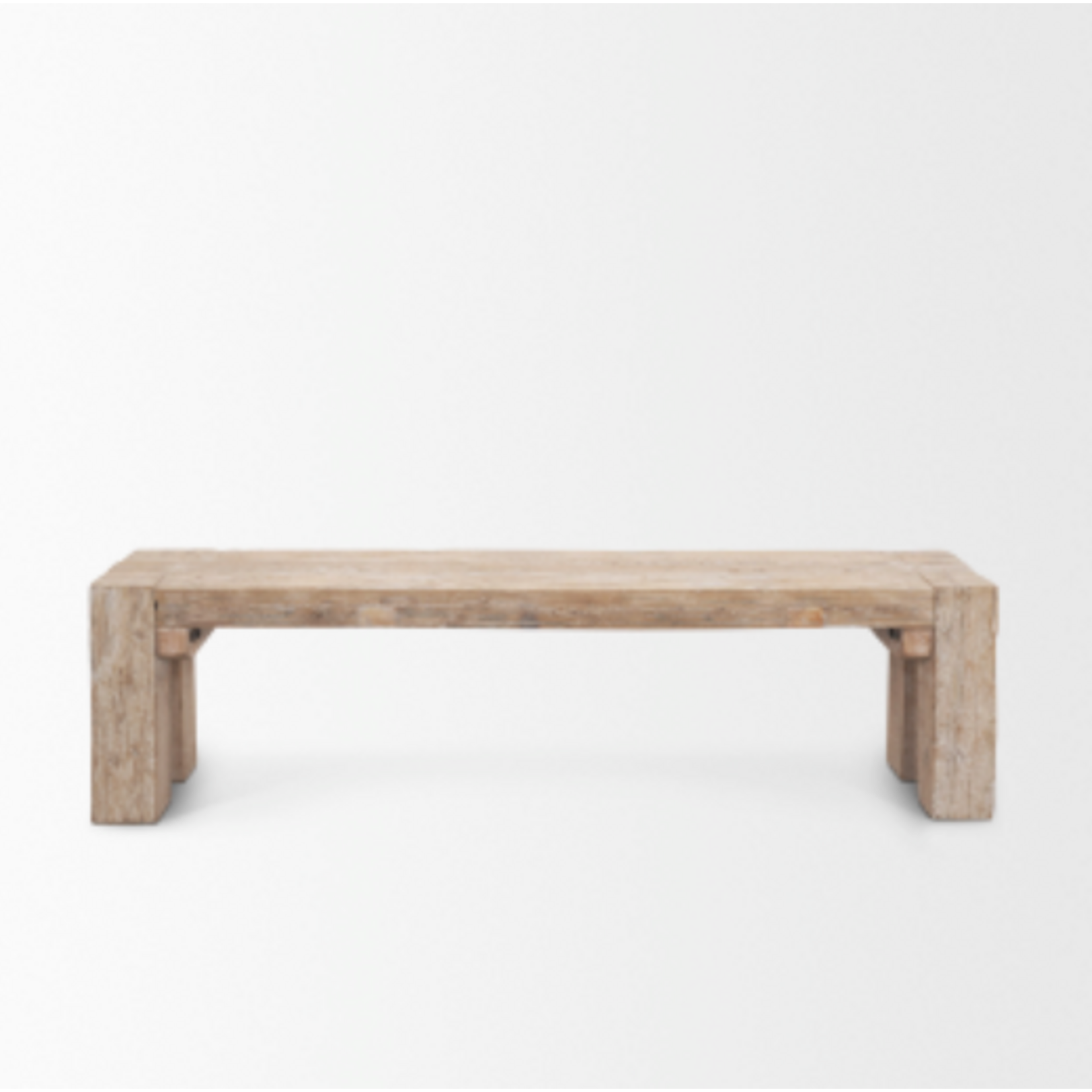 Outside The Box 70x14x18 Ana Whitewash Reclaimed Wood Bench
