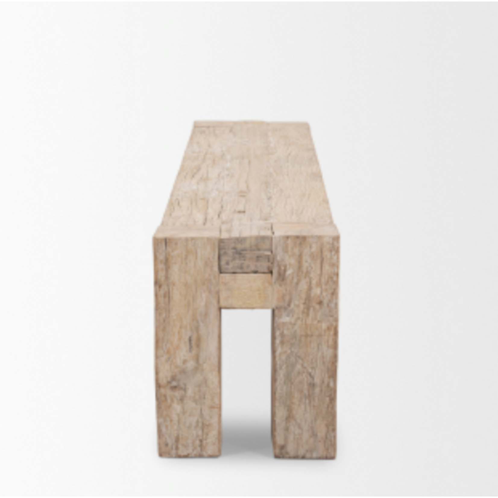 Outside The Box 70x14x18 Ana Whitewash Reclaimed Wood Bench