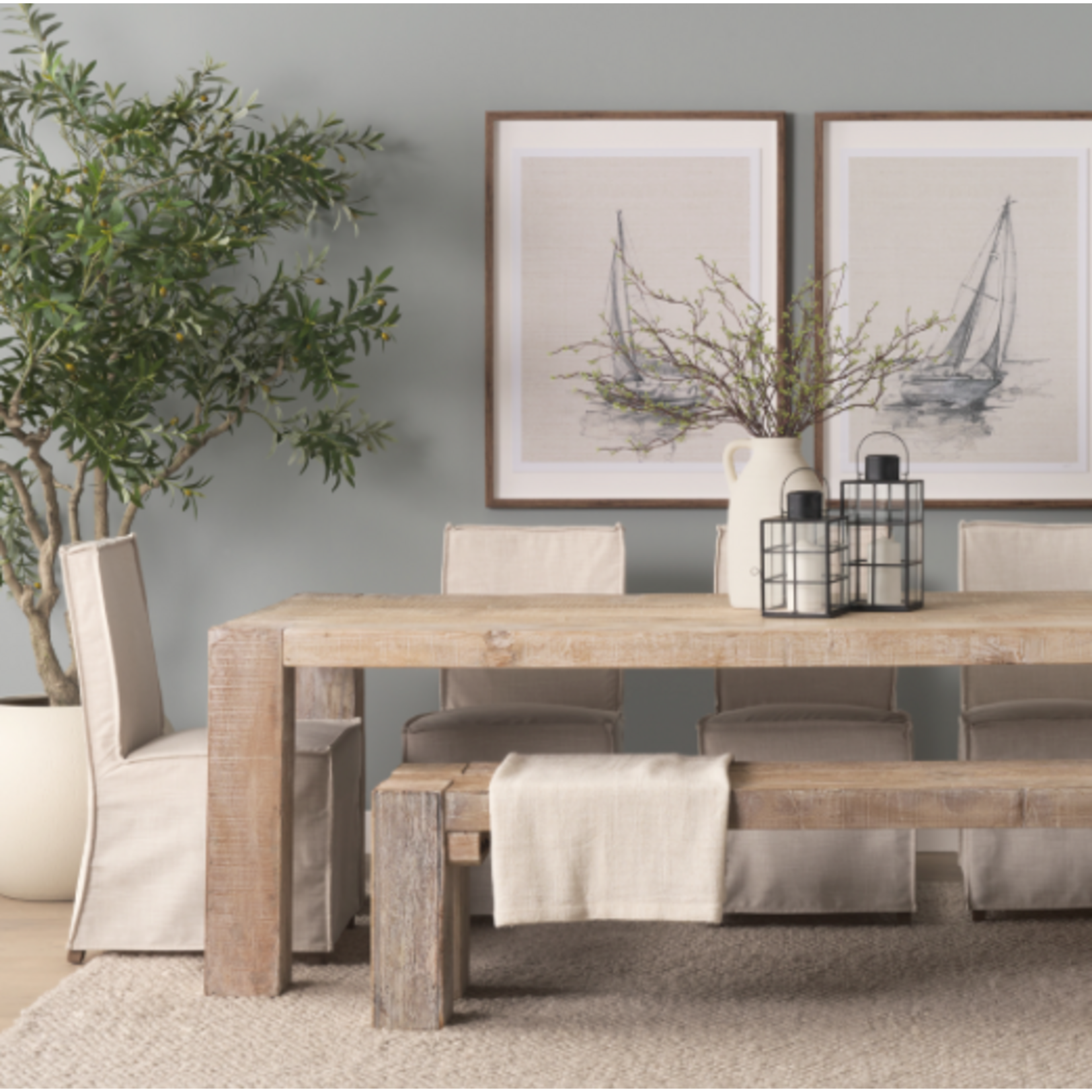 Outside The Box 70x14x18 McArthur Whitewash Reclaimed Wood Bench