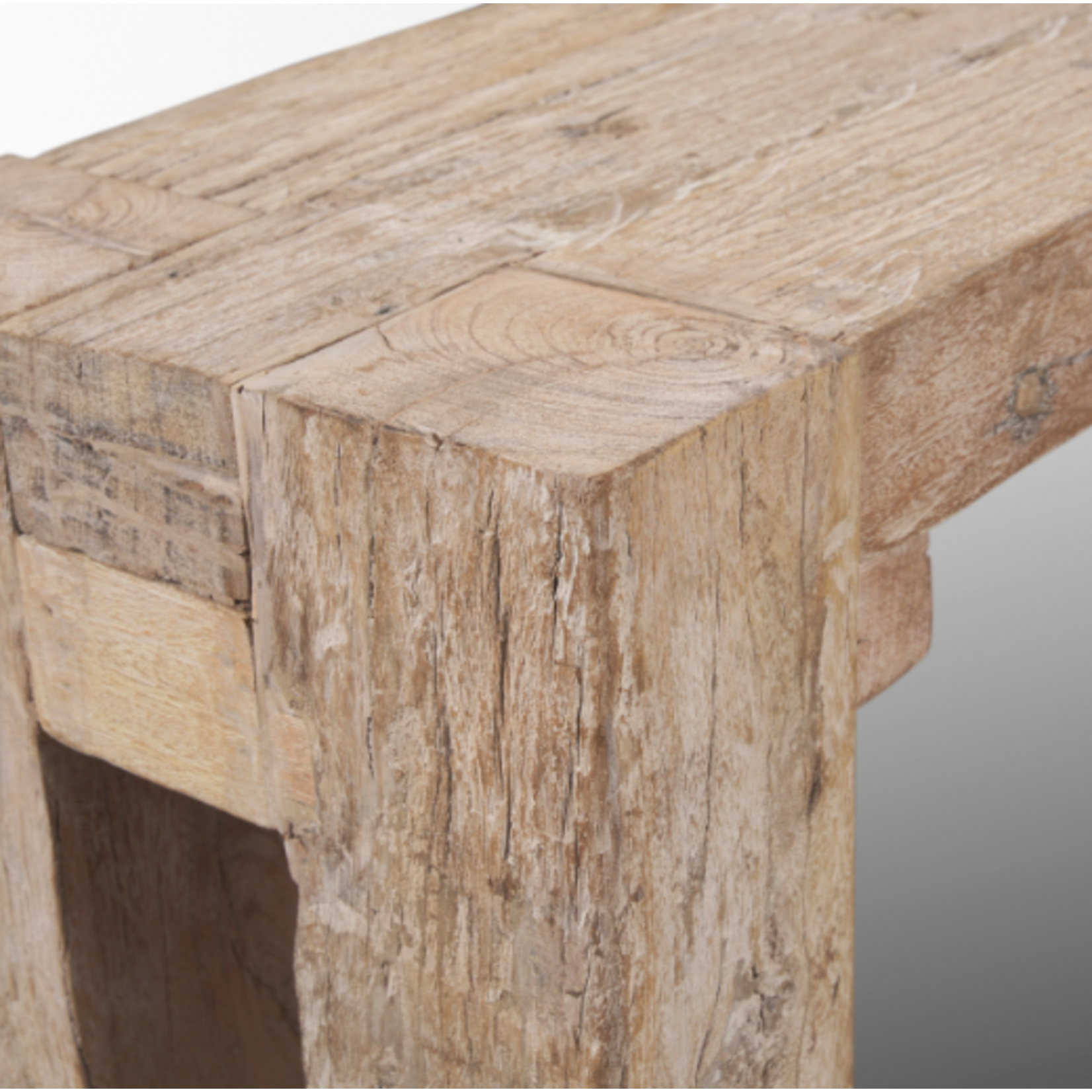 Outside The Box 70x14x18 McArthur Whitewash Reclaimed Wood Bench