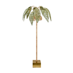 Outside The Box 79" Coconut Tree Green & Natural Raffia Floor Lamp