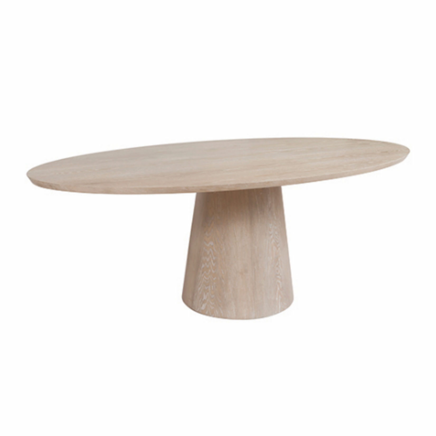 Outside The Box 86x48 Jefferson Light Cerused Oak Oval Dining Table