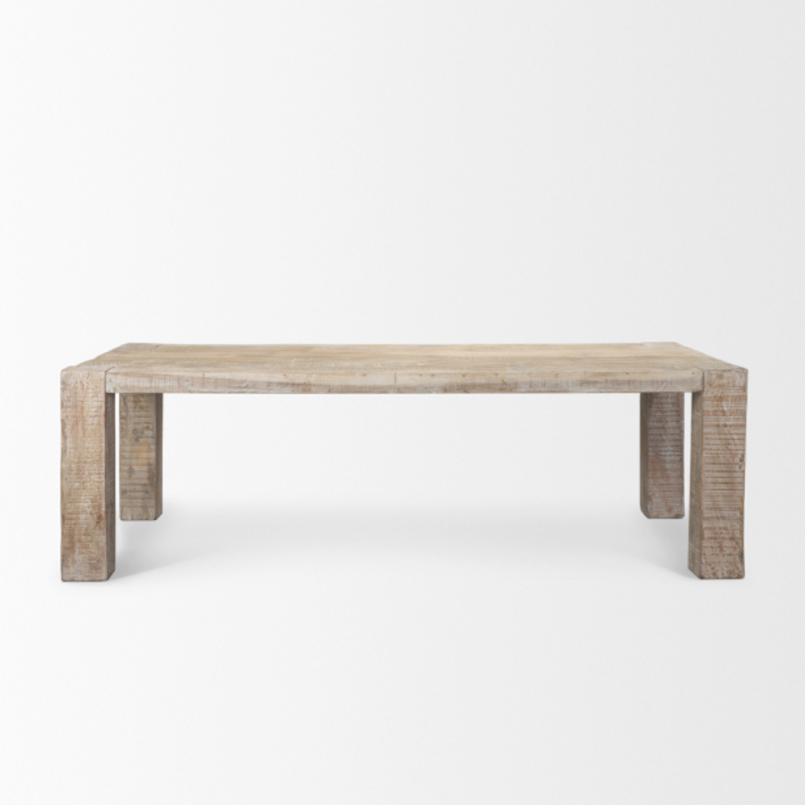 Outside The Box 94" Ana Whitewash Reclaimed Wood Dining Table