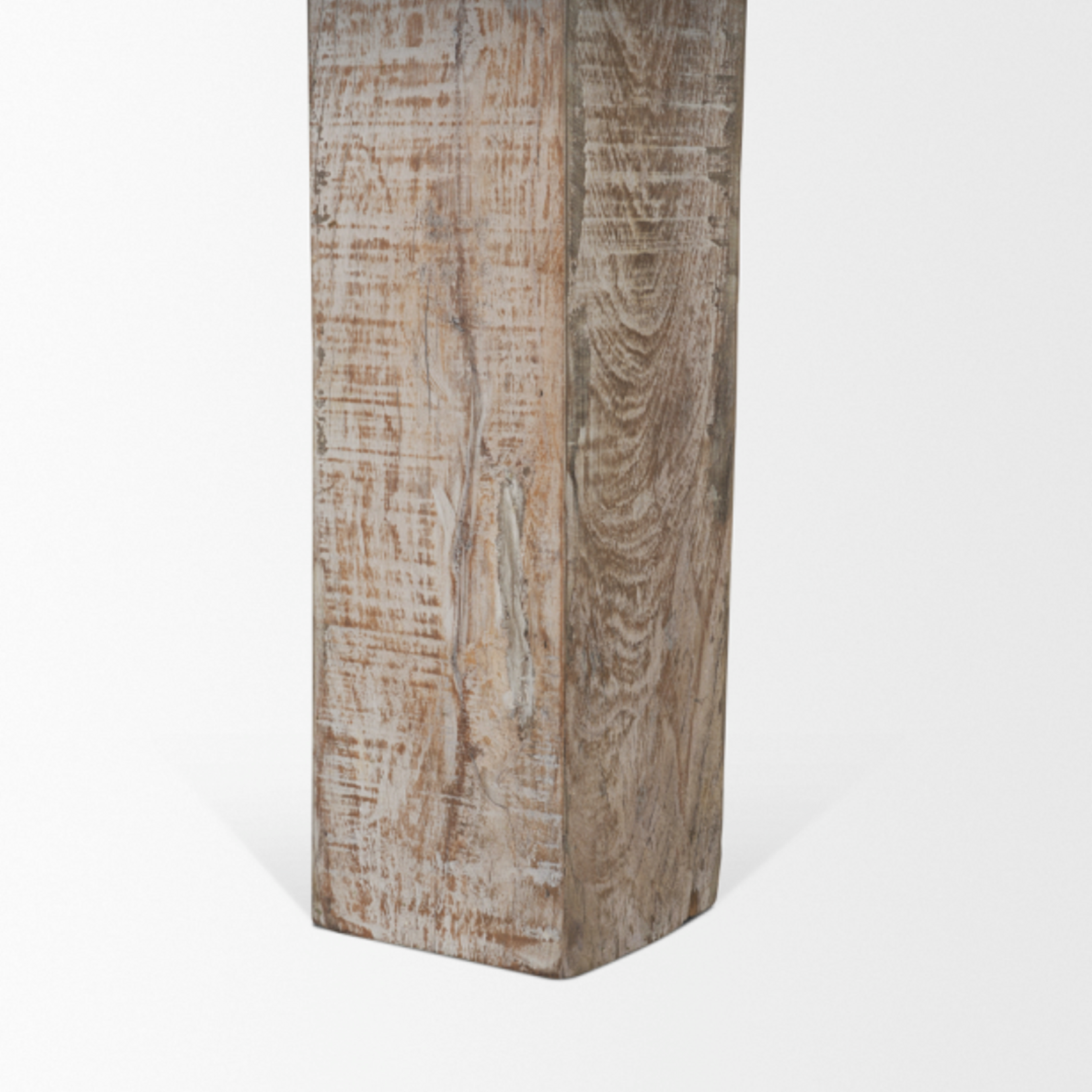 Outside The Box 94" Ana Whitewash Reclaimed Wood Dining Table