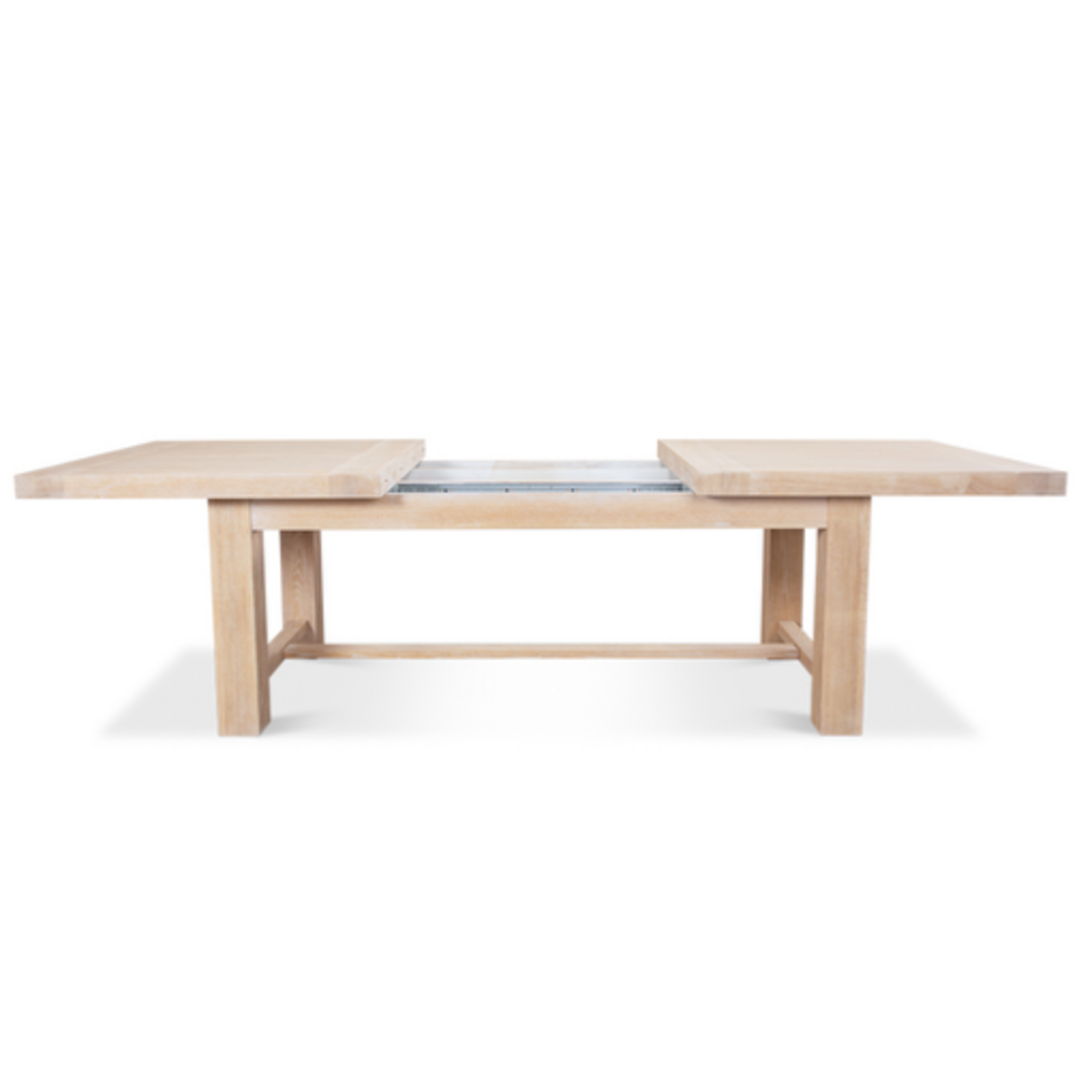 Outside The Box 78" Extends To 110" Bauhaus Natural Solid Oak Dining Table