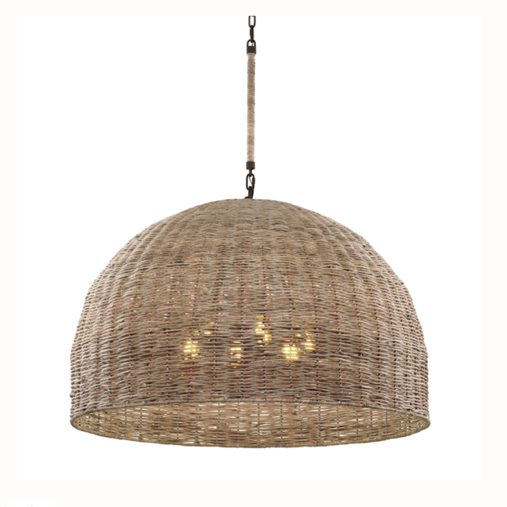 Outside The Box 31" Huxley Natural Rattan Pendant
