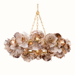 Outside The Box 30" Galle Natural Oyster Shells Blossom Chandelier