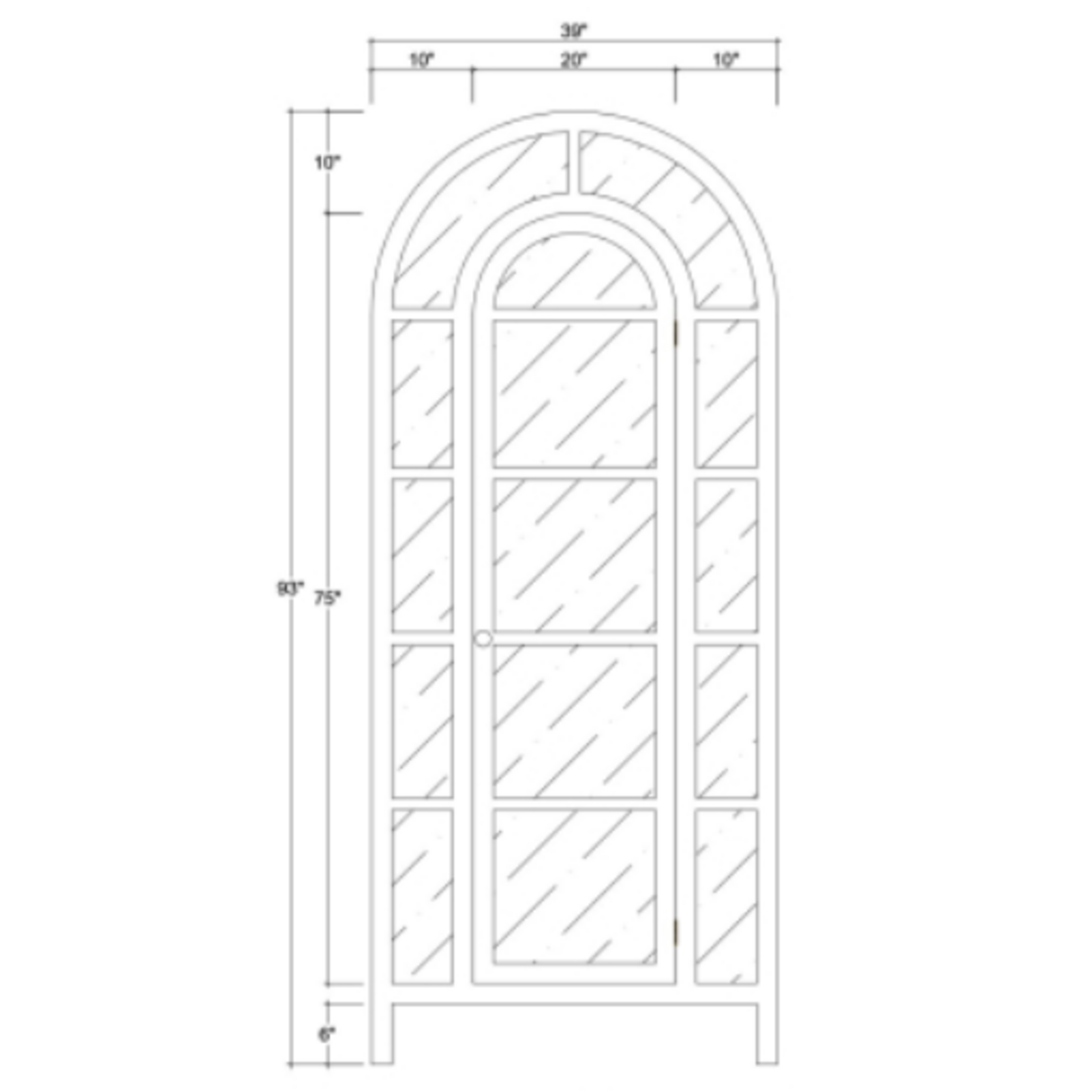 Outside The Box 93x39x18 Vannes Solid Mahogany Glass Shelves & Door Cabinet In True White - TRW DRW