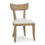 Outside The Box Beatrice Solid Mahogany & Arctic White Performance Rattan Natural Armless Dining Chair In Fruitwood - FRW