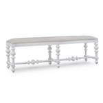 Outside The Box 60x15x18 Savannah Solid Mahogany Natural Performance Bench In White - TRW