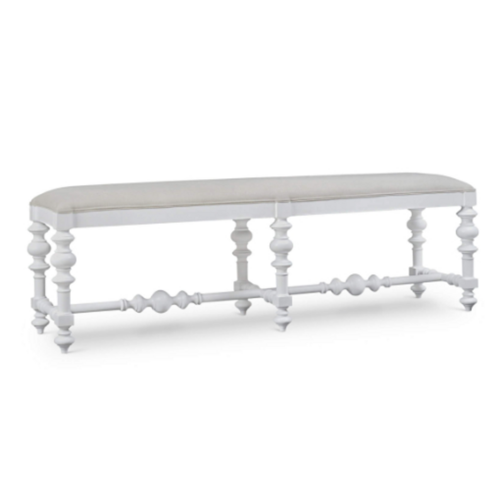 Outside The Box 60x15x18 Savannah Solid Mahogany Natural Performance Bench In White - TRW
