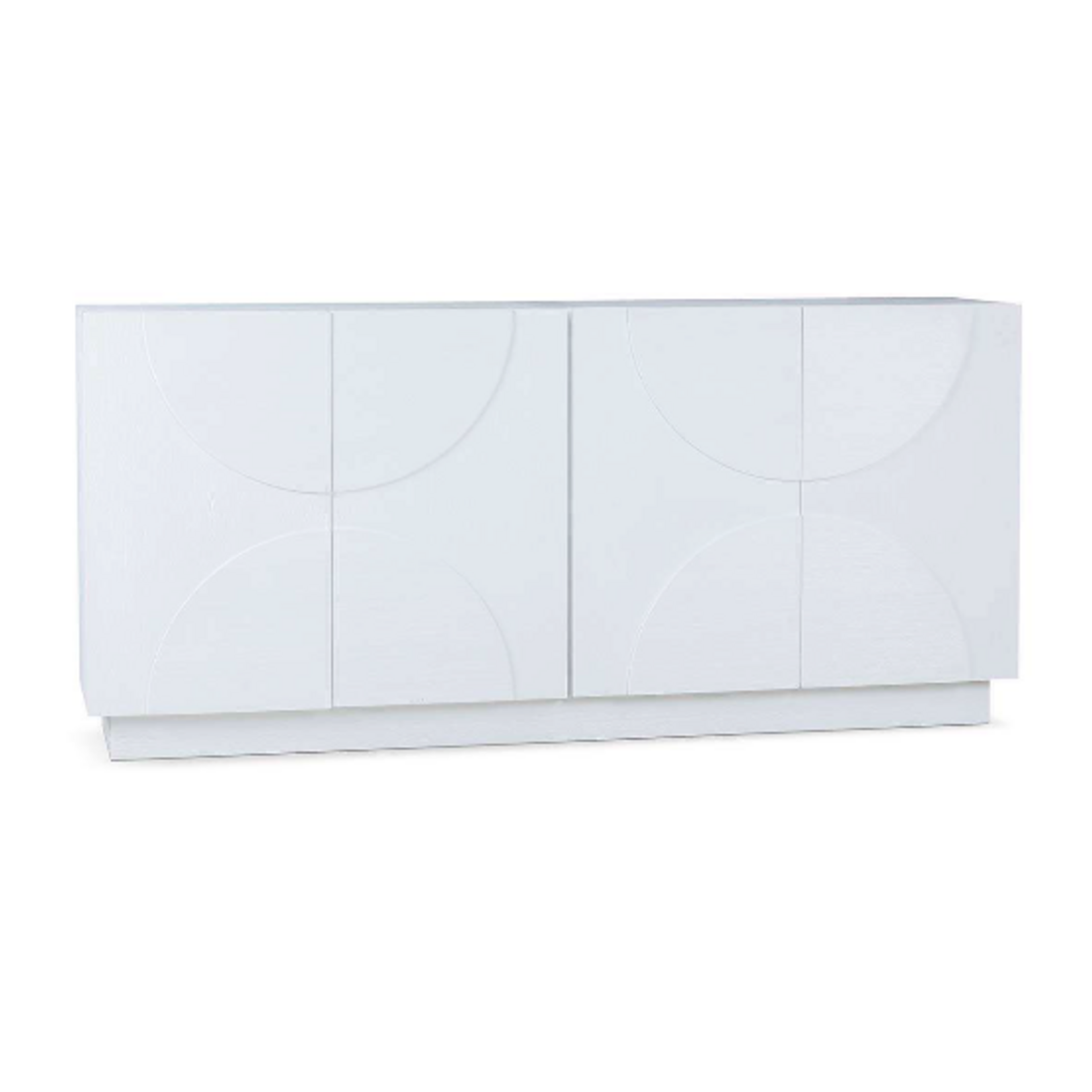 Outside The Box 79x18x36 Astoria Solid Mahogany 4 Door Sideboard In Rugged White - RGW