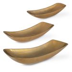 Outside The Box 20", 16" & 13" Set Of 3 Ana  Antique Brass Bowls