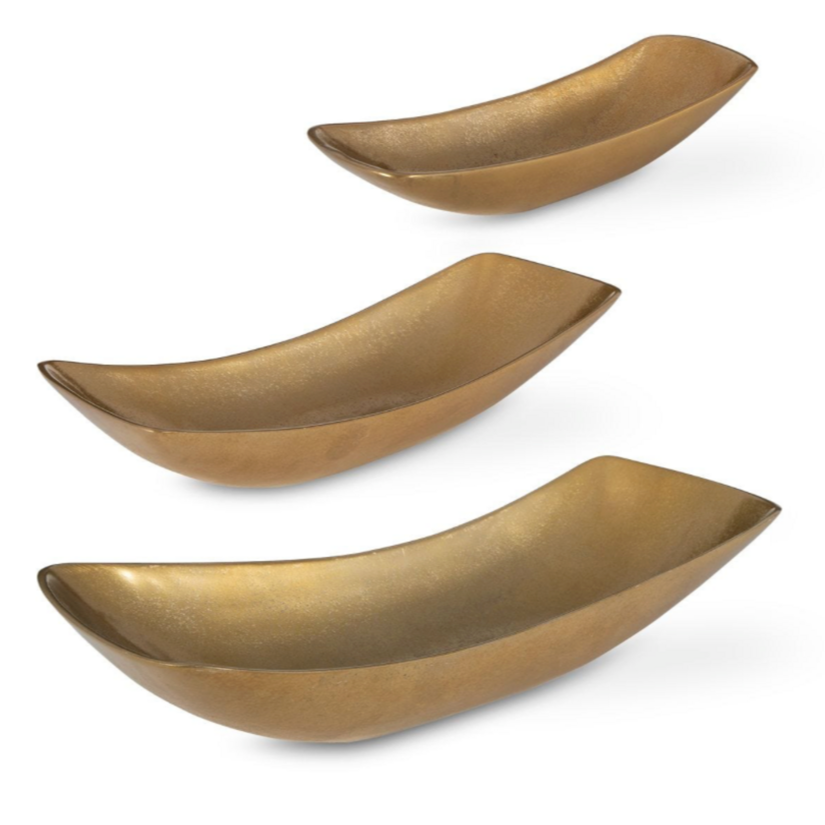 Outside The Box 20", 16" & 13" Set Of 3 Ana  Antique Brass Bowls