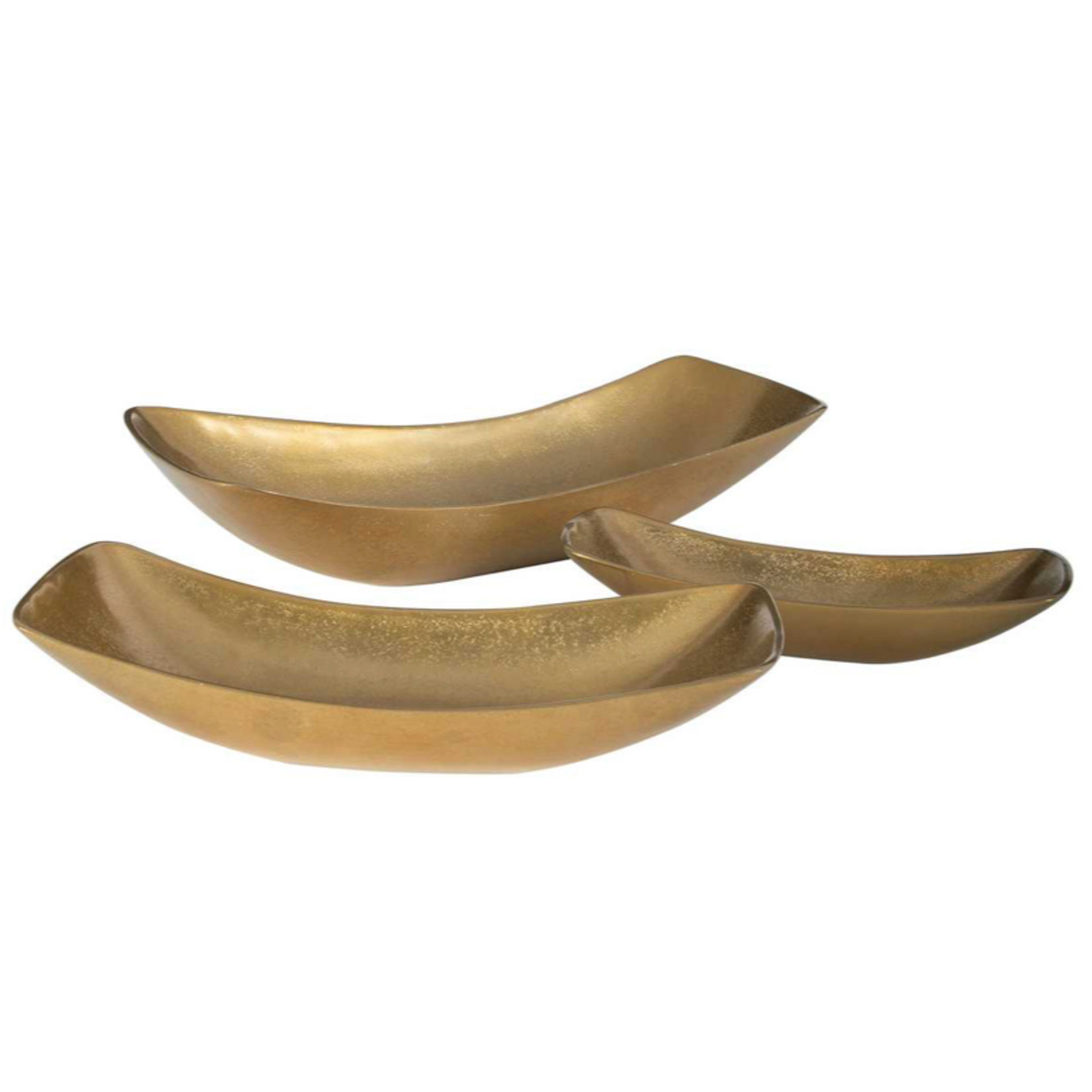 Outside The Box 20", 16" & 13" Set Of 3 Ana  Antique Brass Bowls